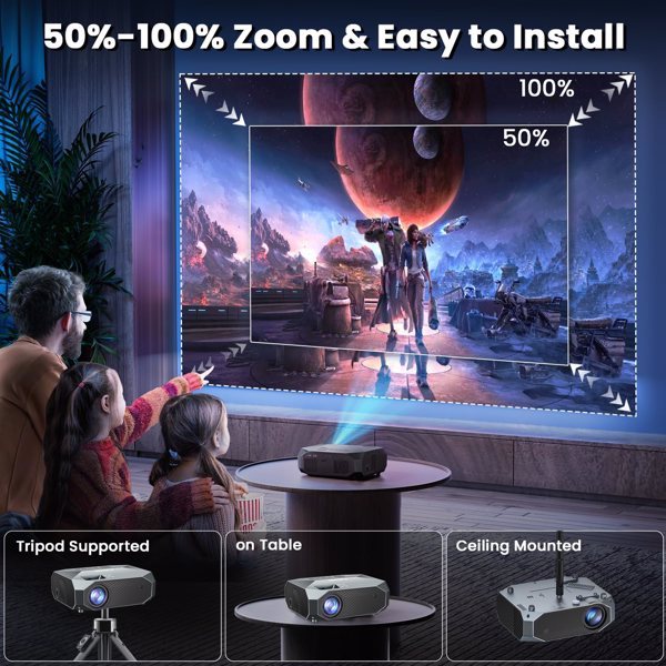 Projector With 5G WiFi And Bluetooth